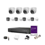 باقة 8 كاميرات هيكفيجون بدقة 5MP مع جهاز تسجيل وقرص 1TB جميع المستلزمات مشمولة خيار التركيب متاح